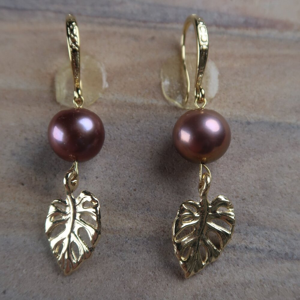 🌸Purple Edison Pearl Earrings🌸